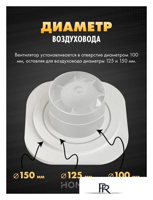 Вентиляционная решетка HOMY AIR круглый A100WRS d150 (белая) - Изображение №5 — Интернет-магазин ПроЗаказ