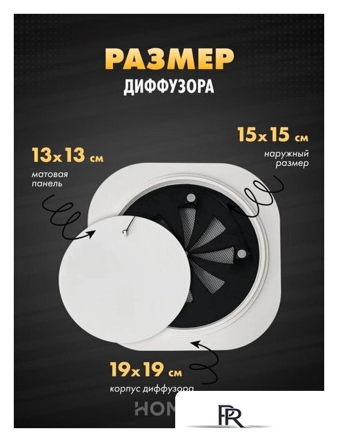 Вентиляционная решетка HOMY AIR круглый A100WRS d150 (белая) - Изображение №3 — Интернет-магазин ПроЗаказ