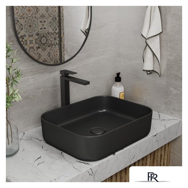 Умывальник D&K Berlin DT1431425 (черный) - Изображение №2 — Интернет-магазин ПроЗаказ