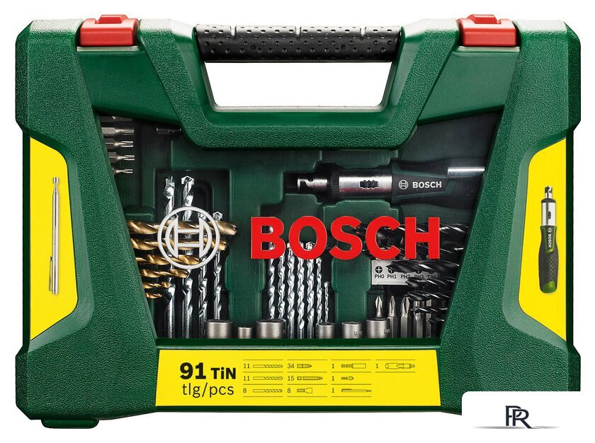 Набор оснастки для электроинструмента Bosch V-Line Titanium 2607017195 91 предмет - Изображение №2 — Интернет-магазин ПроЗаказ