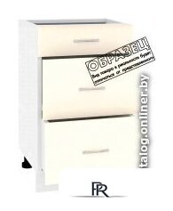 Шкаф напольный Кортекс-мебель Корнелия Лира НШ50р3ш без столешницы (черный) - Изображение №2 — Интернет-магазин ПроЗаказ