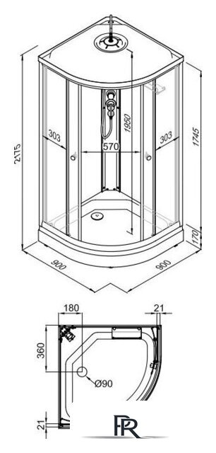 Душевая кабина Triton Ультра А 90х90 - Изображение №11 — Интернет-магазин ПроЗаказ