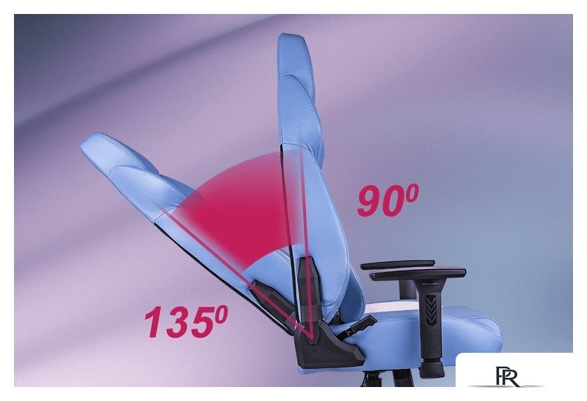 Игровое (геймерское) кресло Thermaltake V Comfort (синий/белый) - Изображение №8 — Интернет-магазин ПроЗаказ