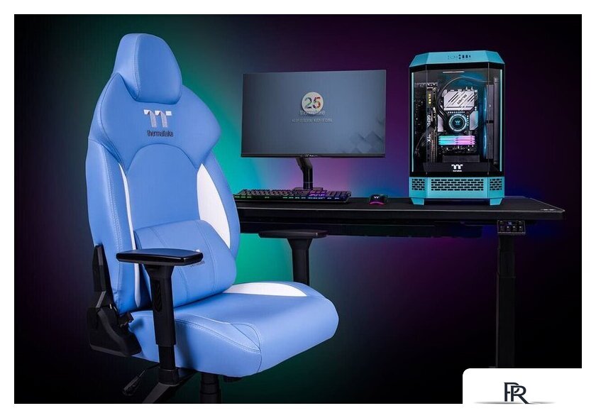 Игровое (геймерское) кресло Thermaltake V Comfort (синий/белый) - Изображение №16 — Интернет-магазин ПроЗаказ