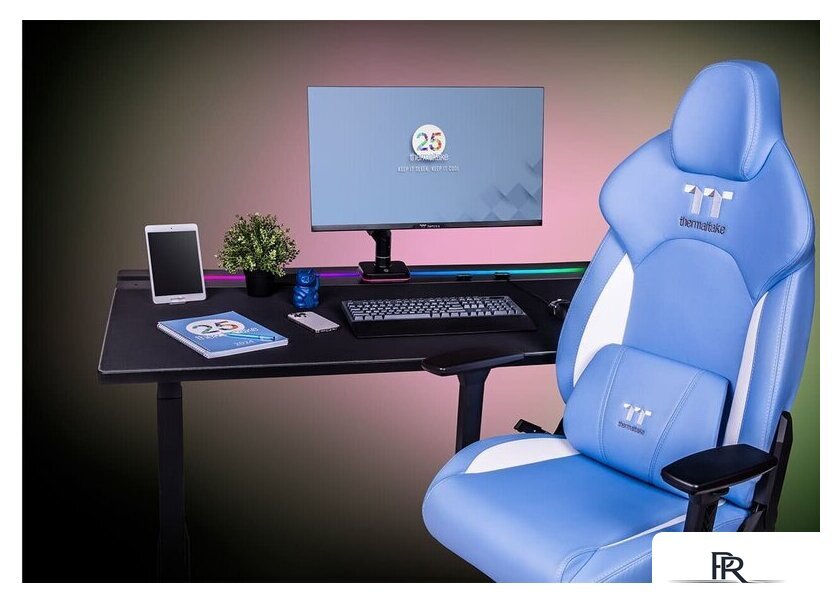 Игровое (геймерское) кресло Thermaltake V Comfort (синий/белый) - Изображение №17 — Интернет-магазин ПроЗаказ