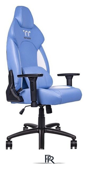 Игровое (геймерское) кресло Thermaltake V Comfort (синий/белый) - Изображение №3 — Интернет-магазин ПроЗаказ