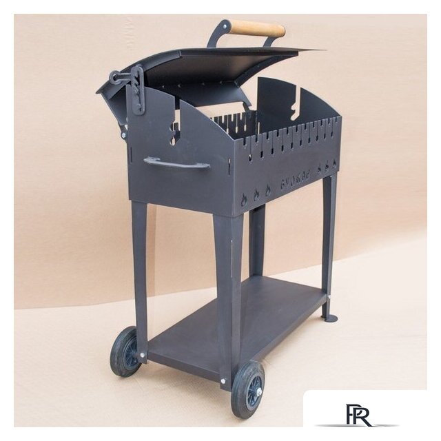 Мангал для дачи Вулкан Гриль XL 5 мм на колесах - Изображение №8 — Интернет-магазин ПроЗаказ