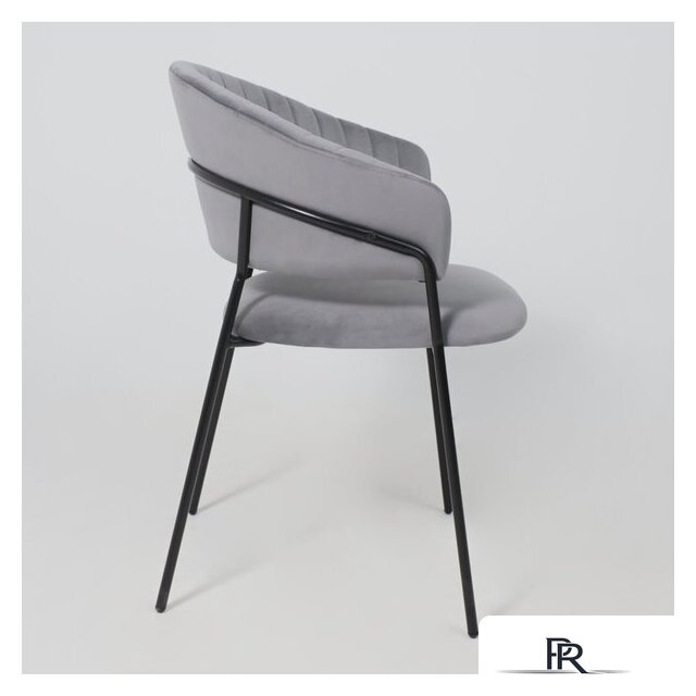 Стул с подлокотниками Алвест AV 433 (темно-серый бархат H-15/черный) - Изображение №9 — Интернет-магазин ПроЗаказ