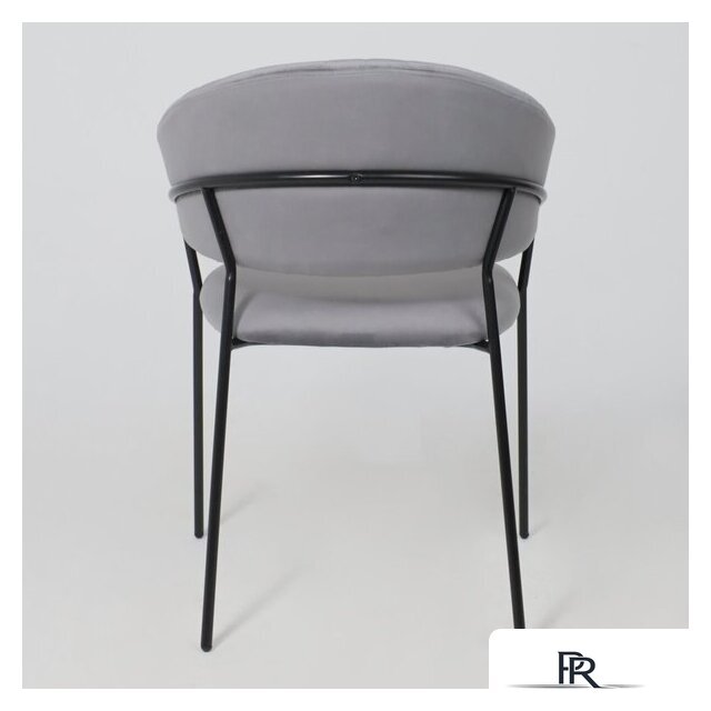 Стул с подлокотниками Алвест AV 433 (темно-серый бархат H-15/черный) - Изображение №10 — Интернет-магазин ПроЗаказ