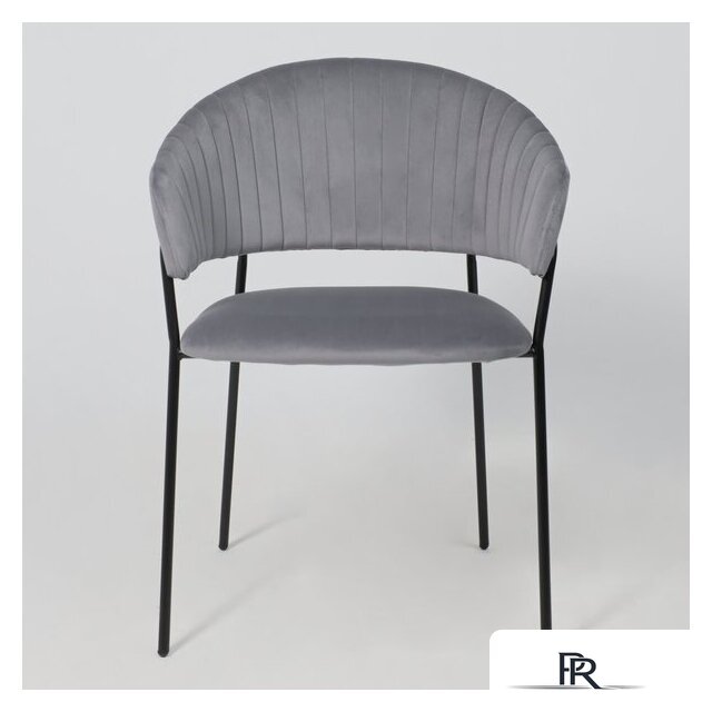 Стул с подлокотниками Алвест AV 433 (темно-серый бархат H-15/черный) - Изображение №7 — Интернет-магазин ПроЗаказ