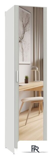 Шкаф распашной Интермебель 420 с зеркалом МР-05 (шиншилла серая) - Изображение №2 — Интернет-магазин ПроЗаказ