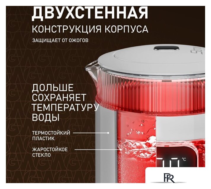 Электрический чайник Weissgauff WK 1520 Dw Touch BodyCool - Изображение №15 — Интернет-магазин ПроЗаказ