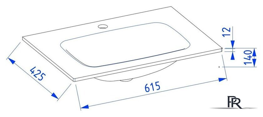 Умывальник Lauter Emma стеклянный (матовый) - Изображение №2 — Интернет-магазин ПроЗаказ