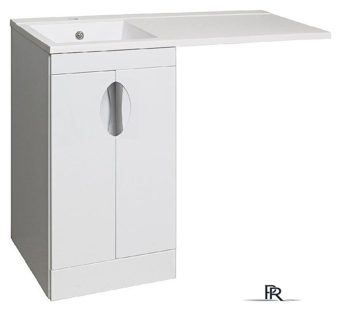  Runo Тумба с умывальником Лира 45 + Гамма 105 лайт с правым крылом (напольная, белый) - Изображение №5 — Интернет-магазин ПроЗаказ
