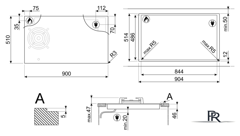 Варочная панель Smeg PM3953D - Изображение №5 — Интернет-магазин ПроЗаказ