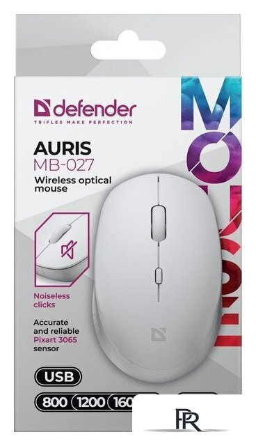 Мышь Defender Auris MB-027 (белый) - Изображение №6 — Интернет-магазин ПроЗаказ