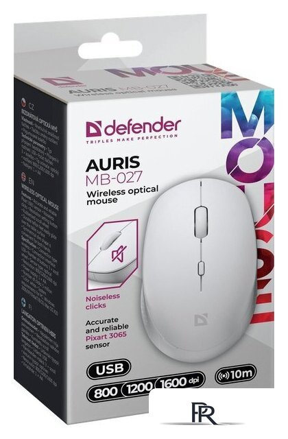 Мышь Defender Auris MB-027 (белый) - Изображение №5 — Интернет-магазин ПроЗаказ