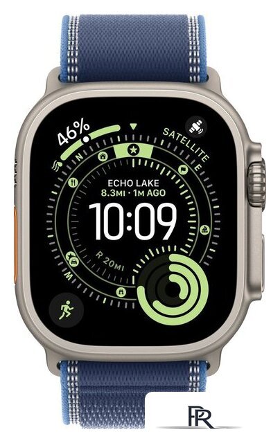 Умные часы Apple Watch Ultra 3 LTE 49 мм (титановый корпус, природный/синий, нейлоновый ремешок размера M/L) - Изображение №2 — Интернет-магазин ПроЗаказ