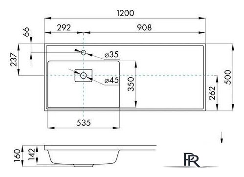 Умывальник Акватон Лайн 120 1A72863KLF21L (графит) - Изображение №4 — Интернет-магазин ПроЗаказ