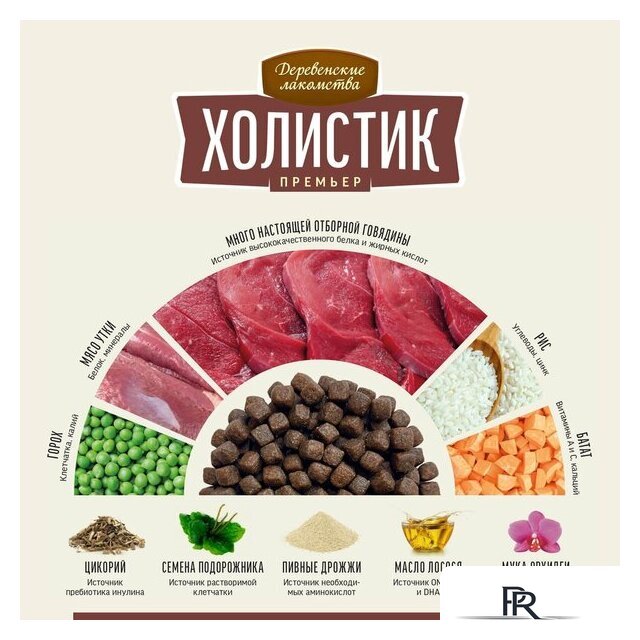 Сухой корм для собак Деревенские лакомства Холистик Премьер. Говядина с рисом 7 кг - Изображение №3 — Интернет-магазин ПроЗаказ
