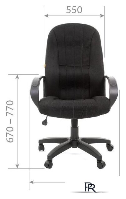 Офисное кресло CHAIRMAN 685 TW12 (серый) - Изображение №4 — Интернет-магазин ПроЗаказ