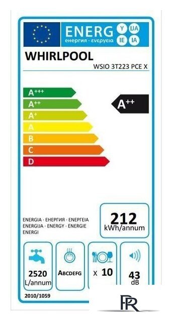 Встраиваемая посудомоечная машина Whirlpool WSIO 3T223 PCE X - Изображение №3 — Интернет-магазин ПроЗаказ