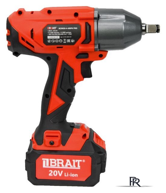 Гайковерт Brait BCIW20-4-400PU Pro 21.01.205.101 (с 1-им АКБ, кейс) - Изображение №3 — Интернет-магазин ПроЗаказ