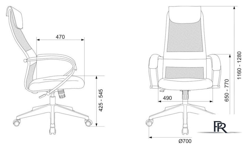 Офисное кресло Бюрократ CH-607 (темно-серый TW-04/черный Neo Black) - Изображение №11 — Интернет-магазин ПроЗаказ