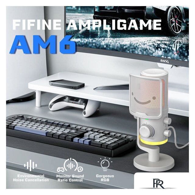Проводной микрофон FIFINE AM6 (белый) - Изображение №4 — Интернет-магазин ПроЗаказ