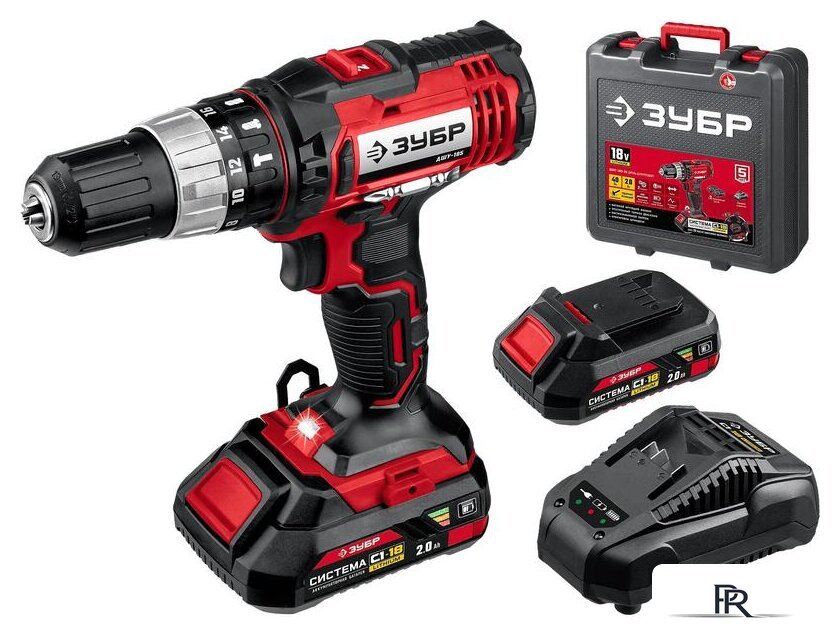 Дрель-шуруповерт Зубр Мастер ДШУ-185-22 (с 2-мя АКБ, кейс) - Изображение №1 — Интернет-магазин ПроЗаказ
