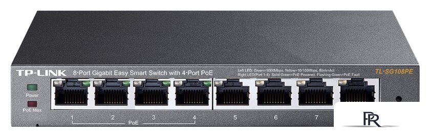 Настраиваемый коммутатор TP-Link TL-SG108PE - Изображение №1 — Интернет-магазин ПроЗаказ
