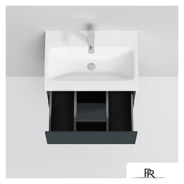  AM.PM Тумба под умывальник Gem 60 M90FHX06022GM (2 ящика, графит) - Изображение №3 — Интернет-магазин ПроЗаказ