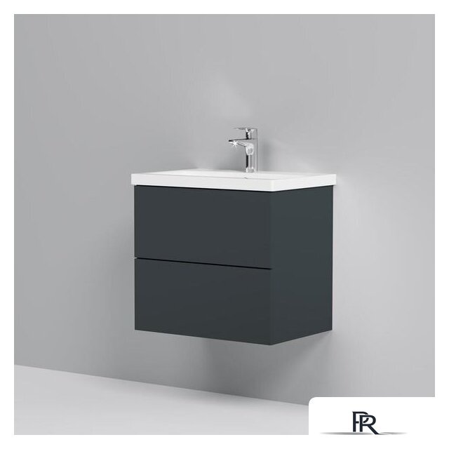  AM.PM Тумба под умывальник Gem 60 M90FHX06022GM (2 ящика, графит) - Изображение №2 — Интернет-магазин ПроЗаказ