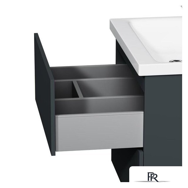 AM.PM Тумба под умывальник Gem 60 M90FHX06022GM (2 ящика, графит) - Изображение №5 — Интернет-магазин ПроЗаказ