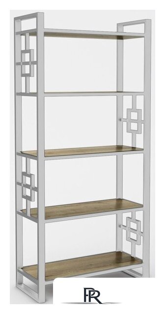 Стеллаж Hype Mebel Квадро 50x170 (белый/дуб галифакс олово) - Изображение №1 — Интернет-магазин ПроЗаказ