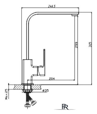 Смеситель Haiba HB70615 - Изображение №2 — Интернет-магазин ПроЗаказ