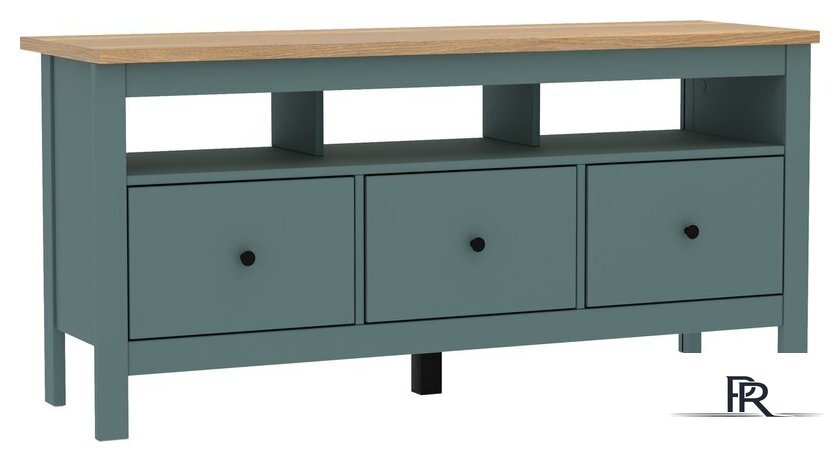 Тумба Mio Tesoro Сага 3 ящика 2.08.03.090.16 (темно-бирюзовый/ясень) - Изображение №1 — Интернет-магазин ПроЗаказ