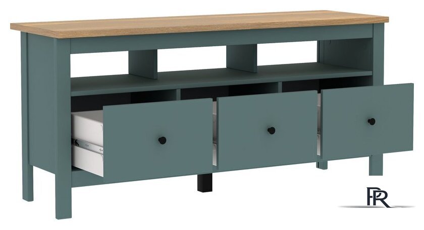 Тумба Mio Tesoro Сага 3 ящика 2.08.03.090.16 (темно-бирюзовый/ясень) - Изображение №2 — Интернет-магазин ПроЗаказ