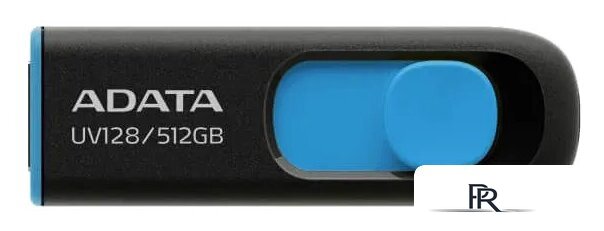 USB Flash ADATA DashDrive UV128 512GB (черный/синий) - Изображение №1 — Интернет-магазин ПроЗаказ