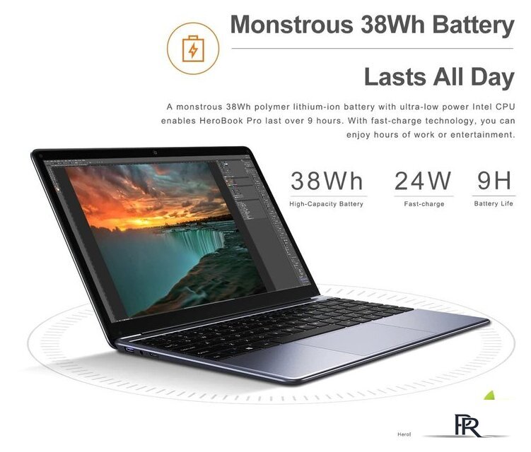 Ноутбук Chuwi HeroBook Pro N4020 8GB+256GB Win11 Home - Изображение №8 — Интернет-магазин ПроЗаказ