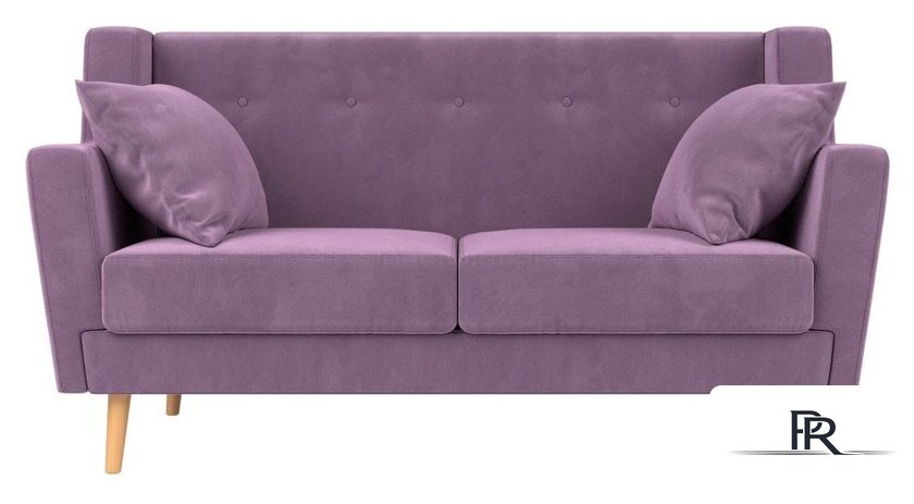 Диван Лига диванов Брайтон 281 2-х местная 108927 (микровельвет, сиреневый) - Изображение №2 — Интернет-магазин ПроЗаказ