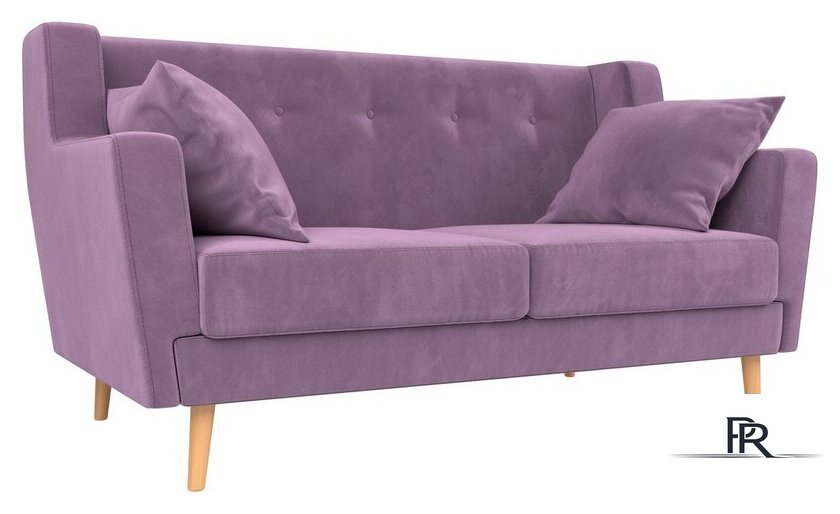 Диван Лига диванов Брайтон 281 2-х местная 108927 (микровельвет, сиреневый) - Изображение №1 — Интернет-магазин ПроЗаказ