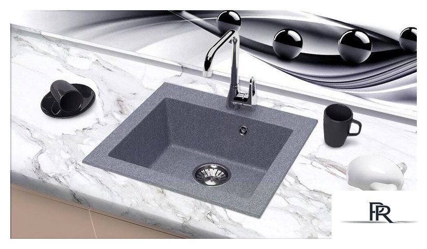 Кухонная мойка Berge BR-4803 (графитовый матовый) - Изображение №2 — Интернет-магазин ПроЗаказ