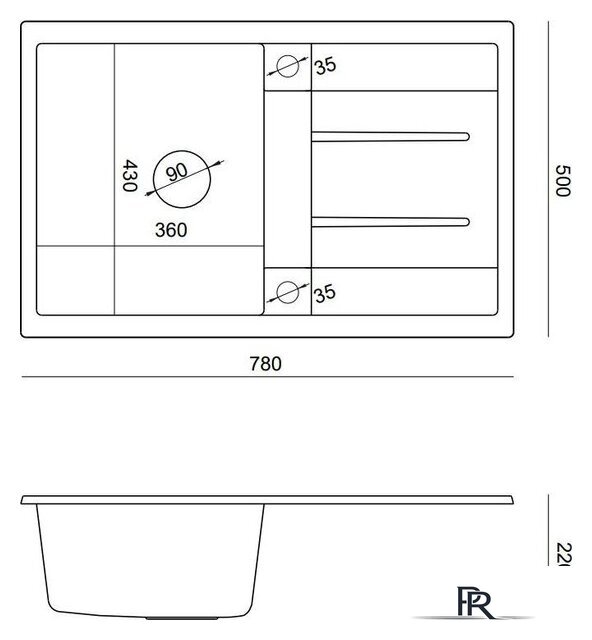 Кухонная мойка Quadron HB8203U1-C1_P2O - Изображение №6 — Интернет-магазин ПроЗаказ