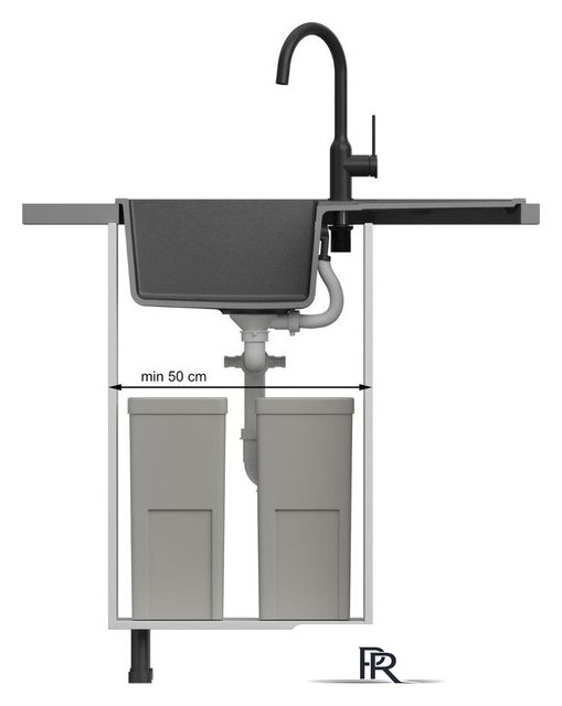Кухонная мойка Quadron HB8203U1-C1_P2O - Изображение №5 — Интернет-магазин ПроЗаказ
