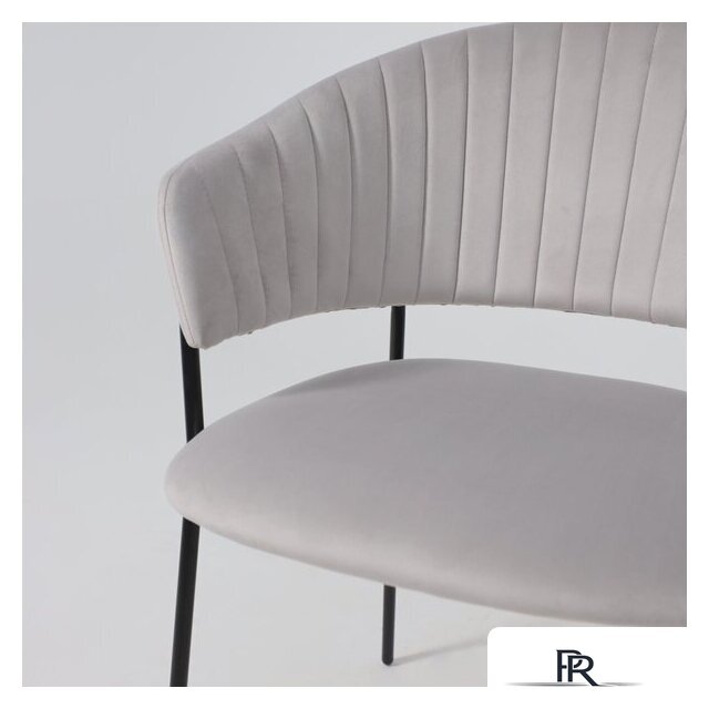 Стул с подлокотниками Алвест AV 433 (светло-серый бархат H-09/черный) - Изображение №13 — Интернет-магазин ПроЗаказ