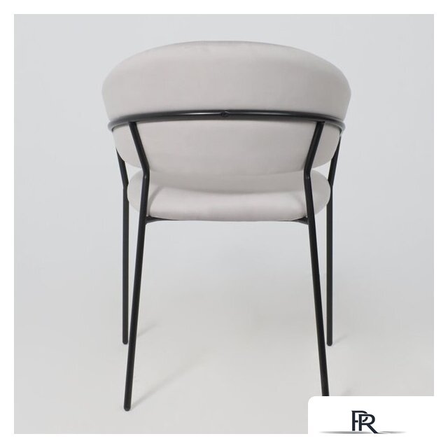 Стул с подлокотниками Алвест AV 433 (светло-серый бархат H-09/черный) - Изображение №10 — Интернет-магазин ПроЗаказ