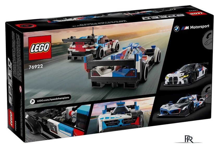 Конструктор LEGO Speed Champions 76922 Гоночные автомобили BMW M4 GT3 и BMW M Hybrid V8 - Изображение №2 — Интернет-магазин ПроЗаказ
