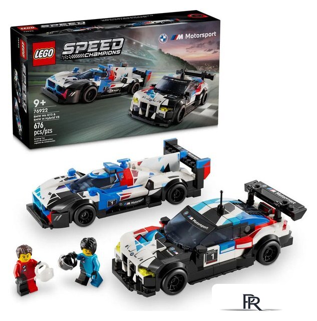 Конструктор LEGO Speed Champions 76922 Гоночные автомобили BMW M4 GT3 и BMW M Hybrid V8 - Изображение №4 — Интернет-магазин ПроЗаказ