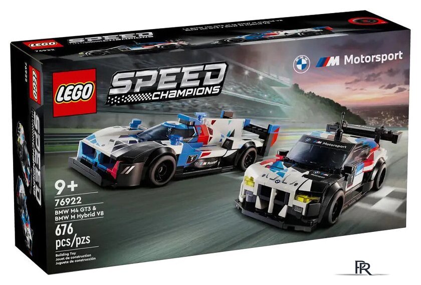 Конструктор LEGO Speed Champions 76922 Гоночные автомобили BMW M4 GT3 и BMW M Hybrid V8 - Изображение №1 — Интернет-магазин ПроЗаказ